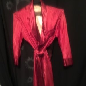 Men’s long silk smoking jacket